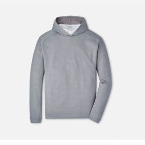 NWT Peter Millar Small Men's Crown Sport Pine Performance Oslo Grey Hoodie $150